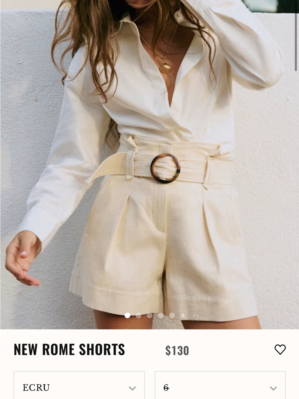 NWT! Sezane ROME SHORTS - Retail $130